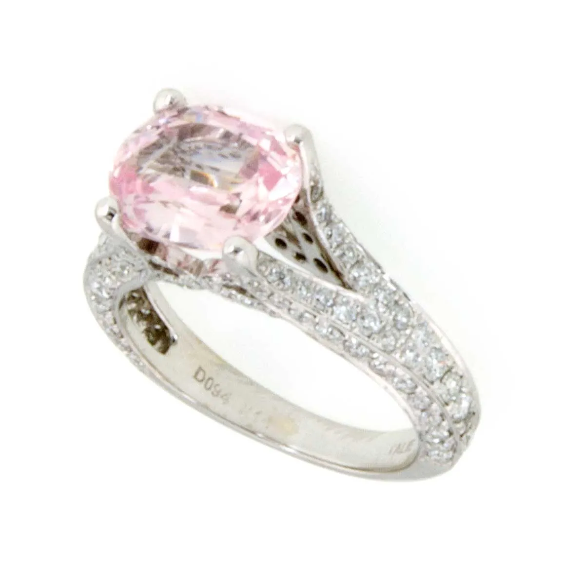 Natalie K 3.93ct Pink Sapphire & Diamond Engagement Ring