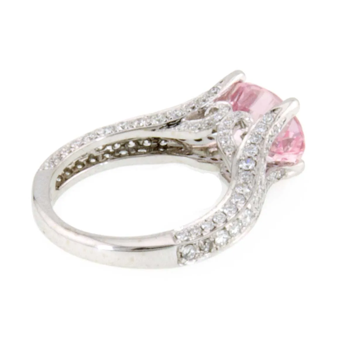 Natalie K 3.93ct Pink Sapphire & Diamond Engagement Ring