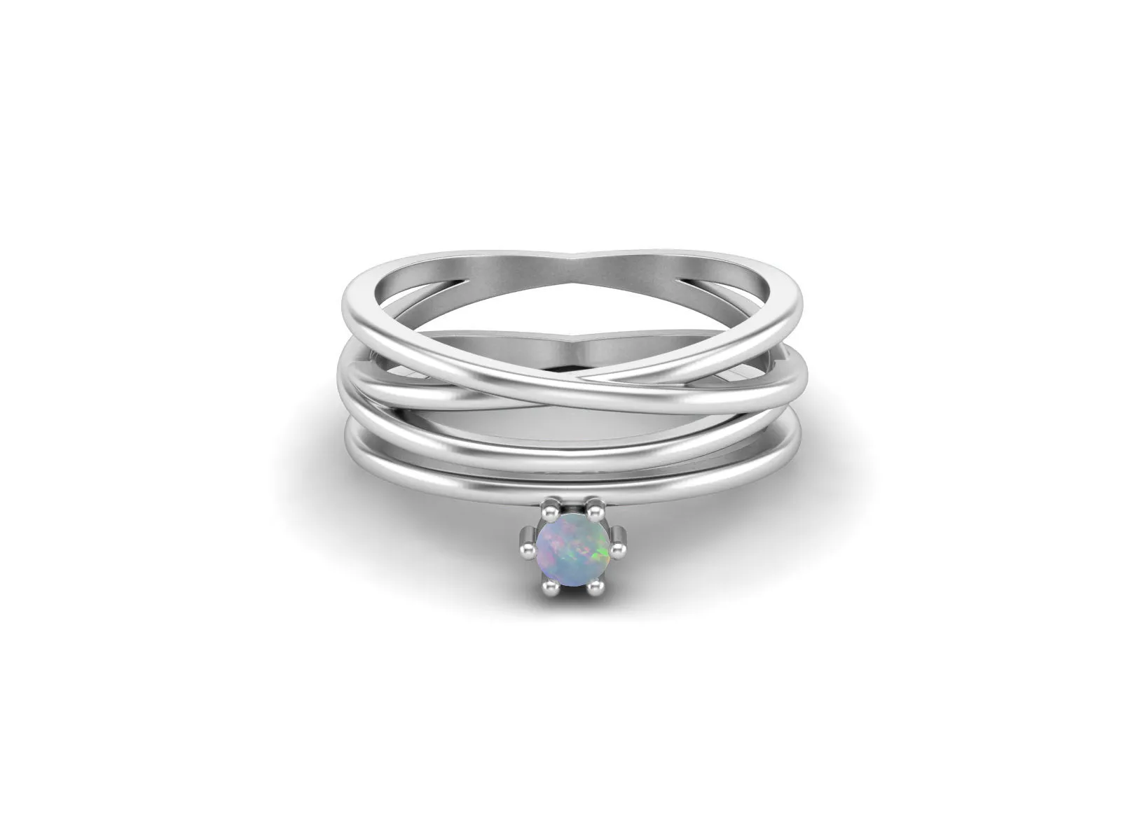 Natural Opal Engagement Ring Antique Twisted Wedding Ring 925 Sterling Silver Ring