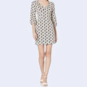 NEW Trina Turk Valley Dress Cream and Blue Floral Pattern Size 12 (NWT)