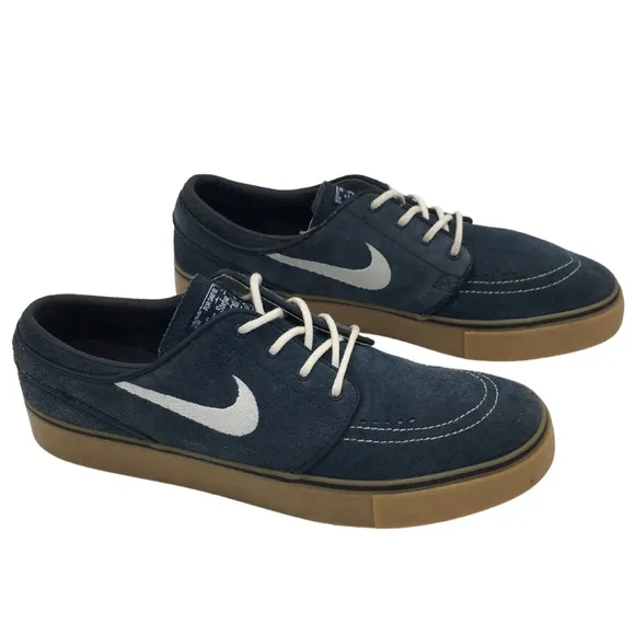 NIKE Stefan Janoski For Daily Use Skateboarding Blue Suede Sneaker size 9