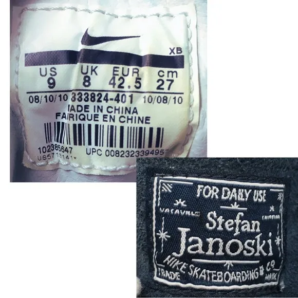 NIKE Stefan Janoski For Daily Use Skateboarding Blue Suede Sneaker size 9