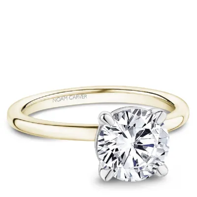 Noam Carver 14kt Yellow and White Gold 1.20ct Round Solitaire