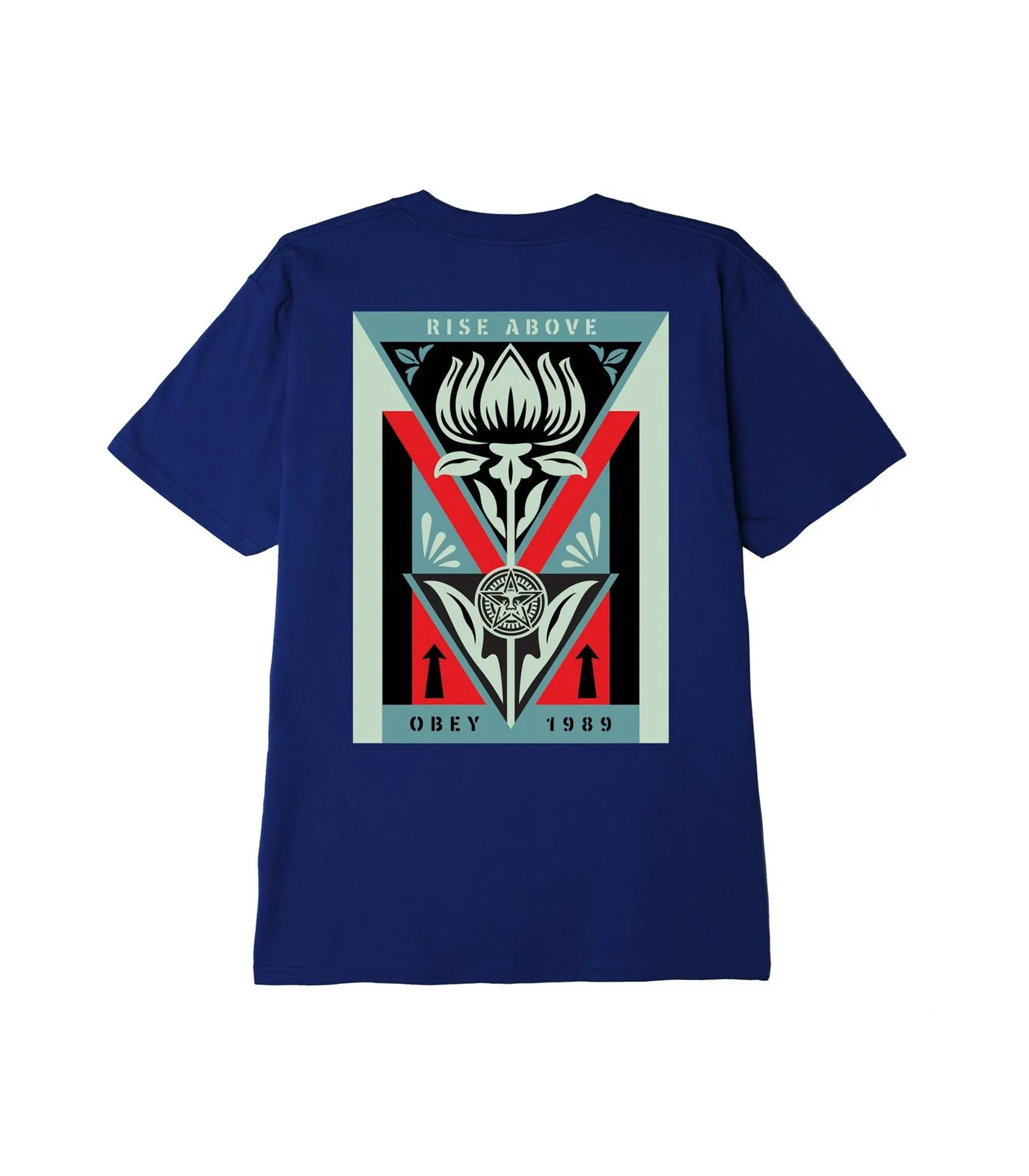 Obey Deco Flower Classic Tee - Navy