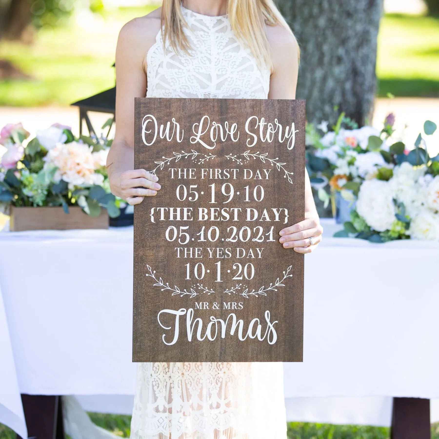 Our Love Story Wedding Sign