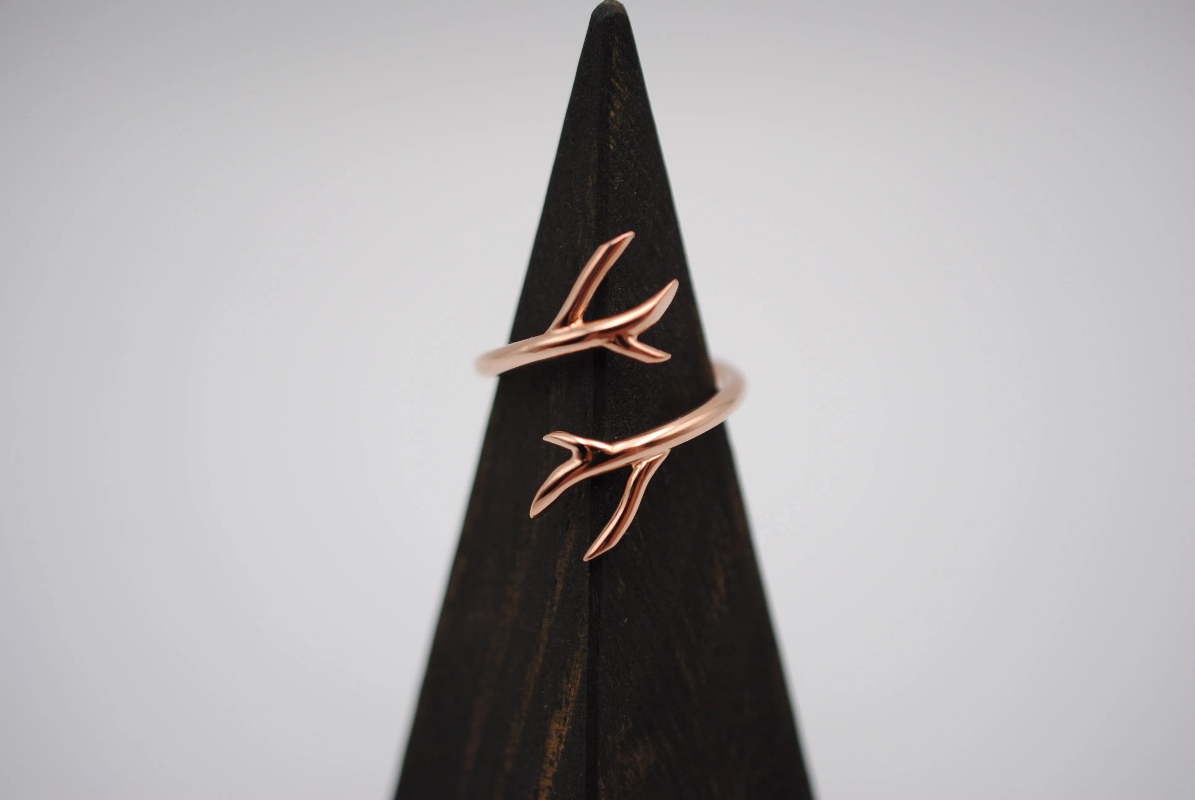 Outward Branch Rose Gold Roots Ring