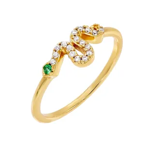 Pavé Dainty Snake Ring