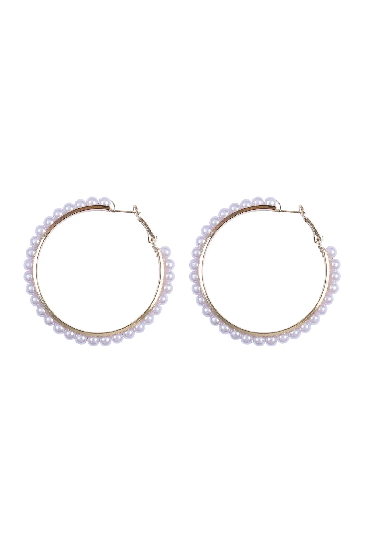 PEARL HOOP BOHO EARRING SET