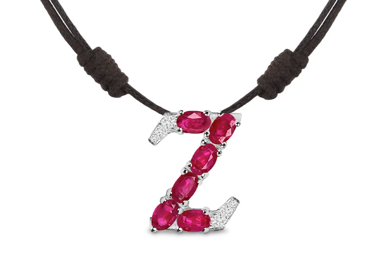 Pendant Letter Z Initial 18kt Gold