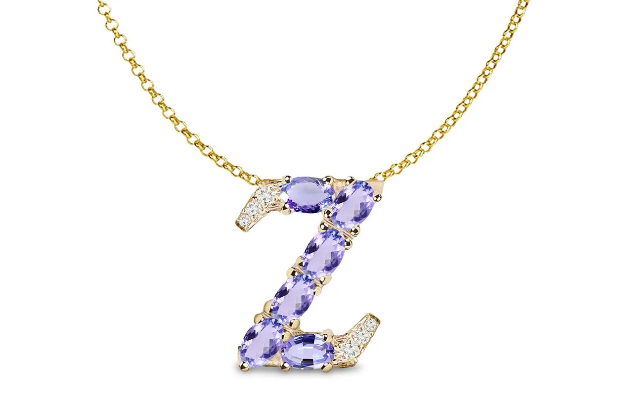 Pendant Letter Z Initial 18kt Gold