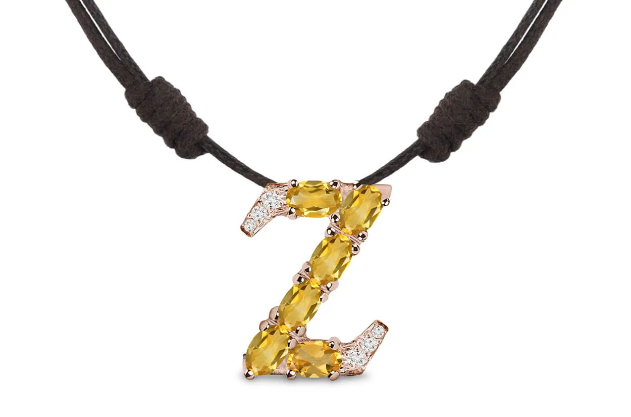Pendant Letter Z Initial 18kt Gold