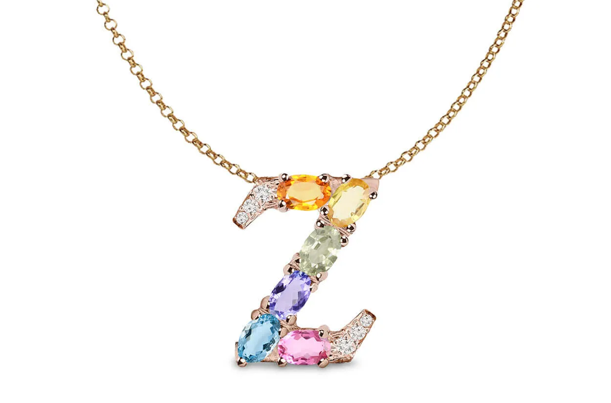 Pendant Letter Z Initial 18kt Gold