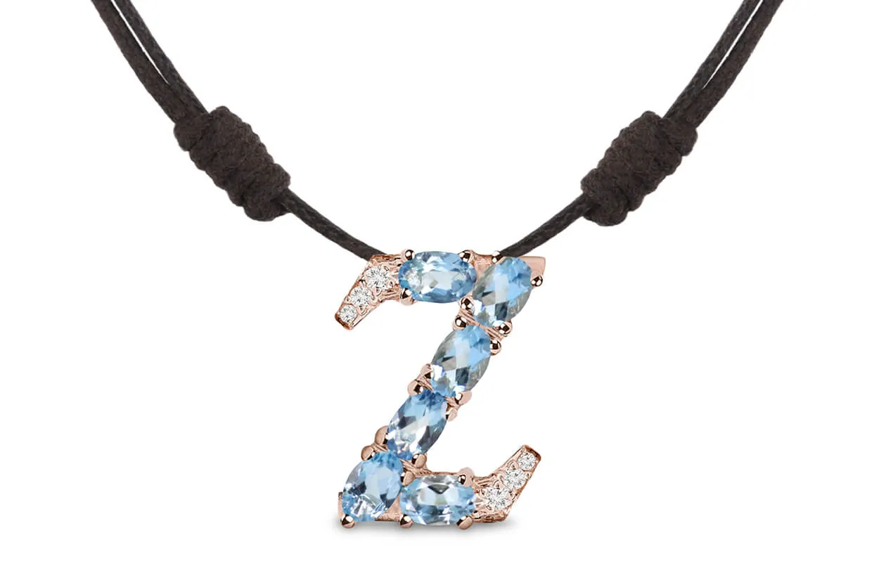 Pendant Letter Z Initial 18kt Gold