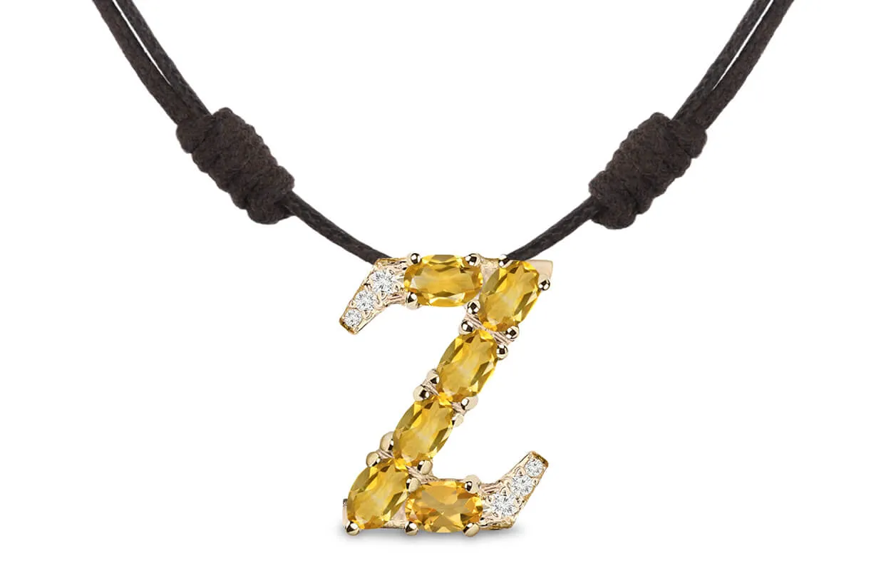 Pendant Letter Z Initial 18kt Gold