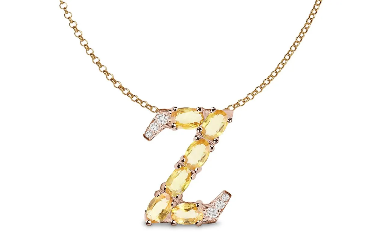 Pendant Letter Z Initial 18kt Gold