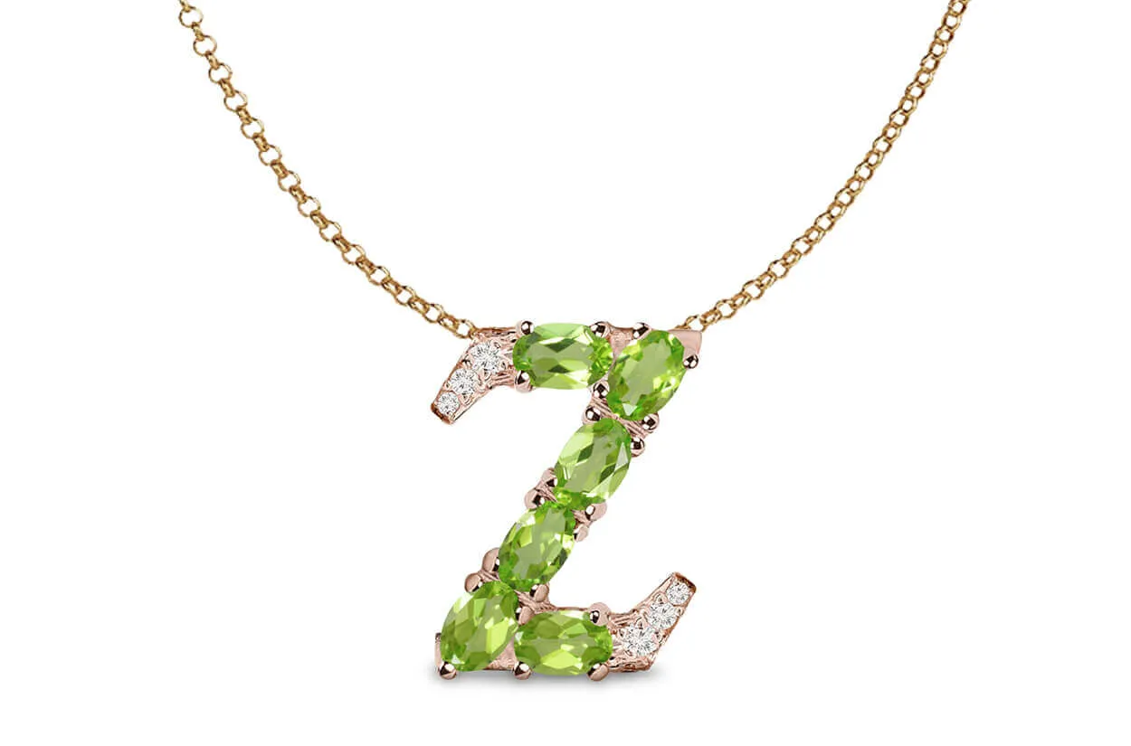 Pendant Letter Z Initial 18kt Gold