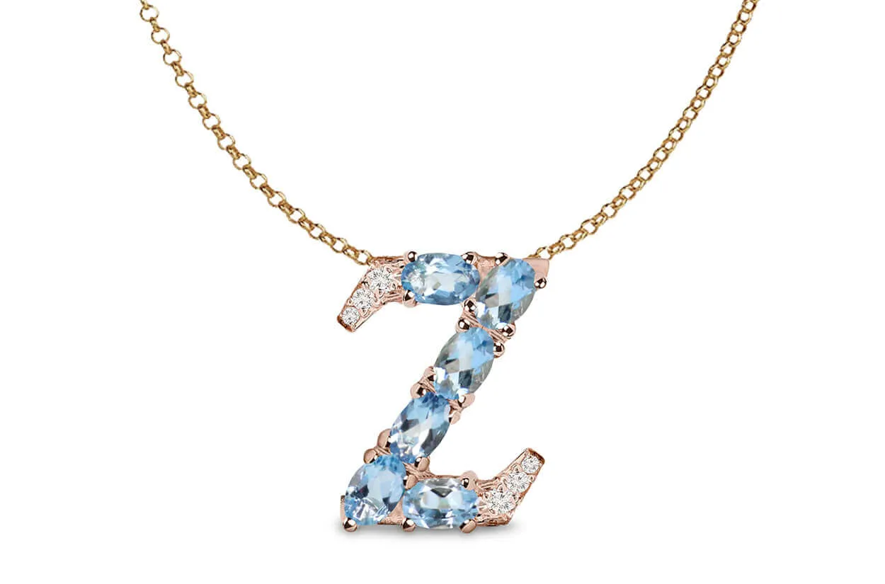 Pendant Letter Z Initial 18kt Gold