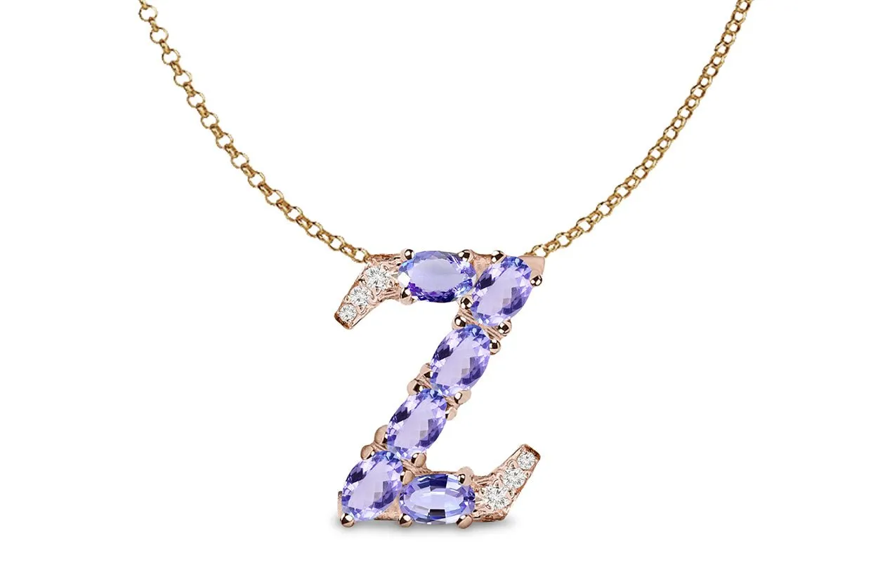 Pendant Letter Z Initial 18kt Gold