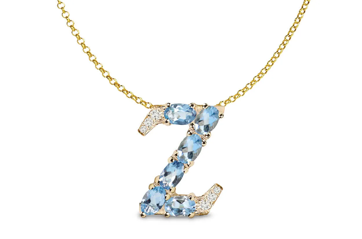 Pendant Letter Z Initial 18kt Gold