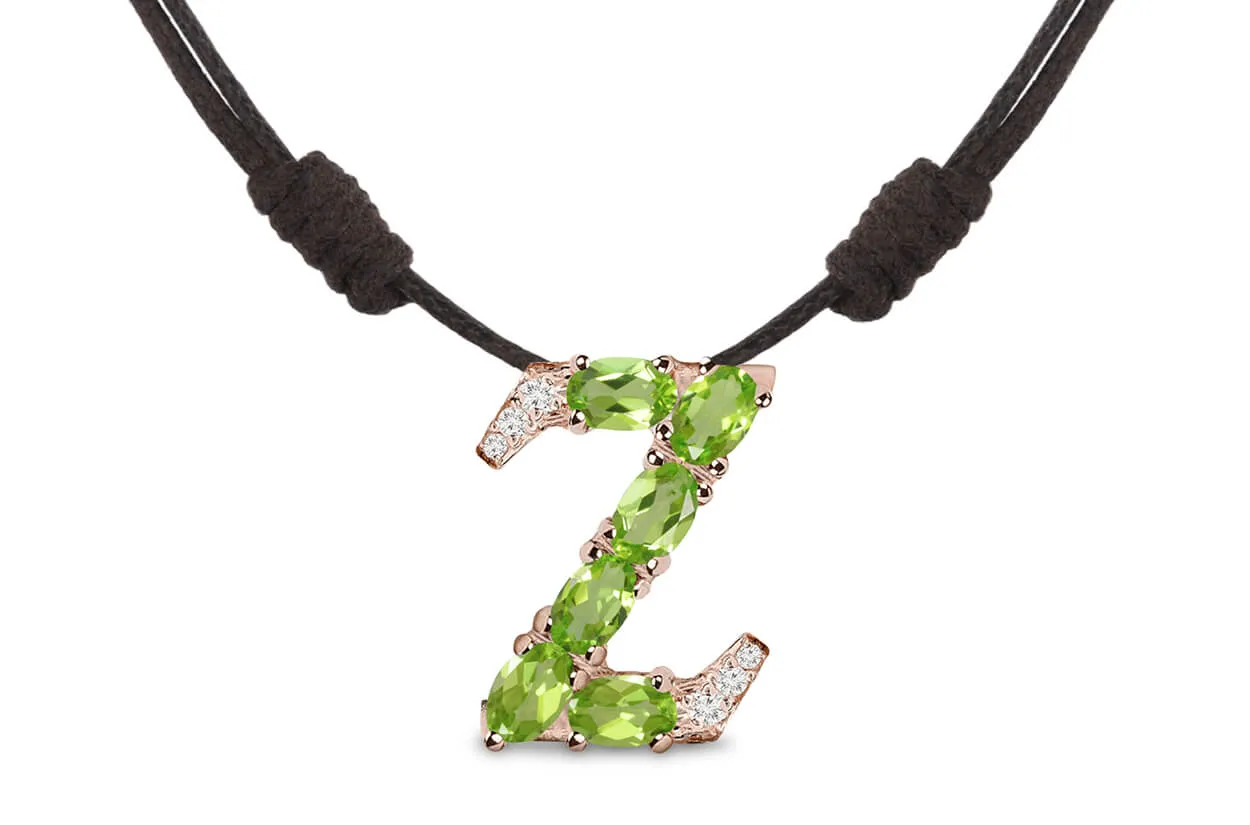 Pendant Letter Z Initial 18kt Gold