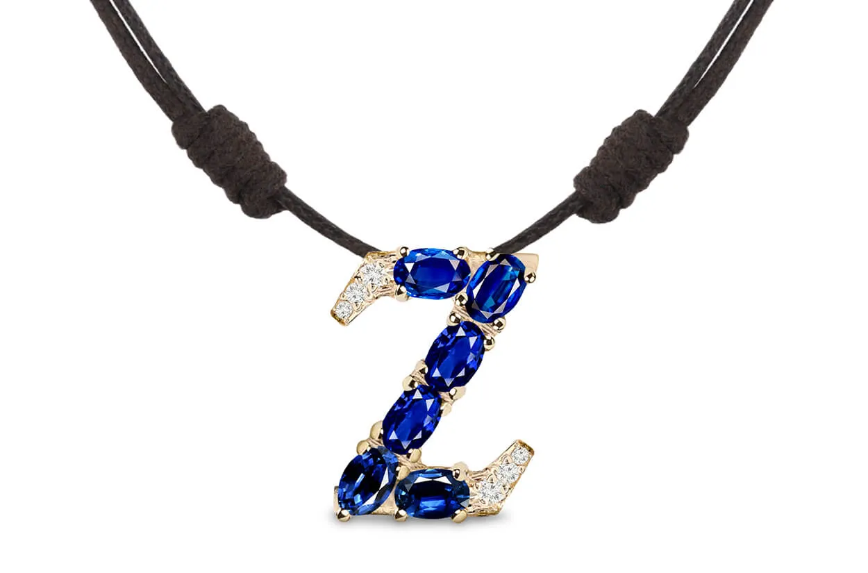 Pendant Letter Z Initial 18kt Gold