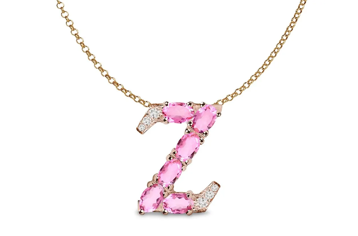 Pendant Letter Z Initial 18kt Gold