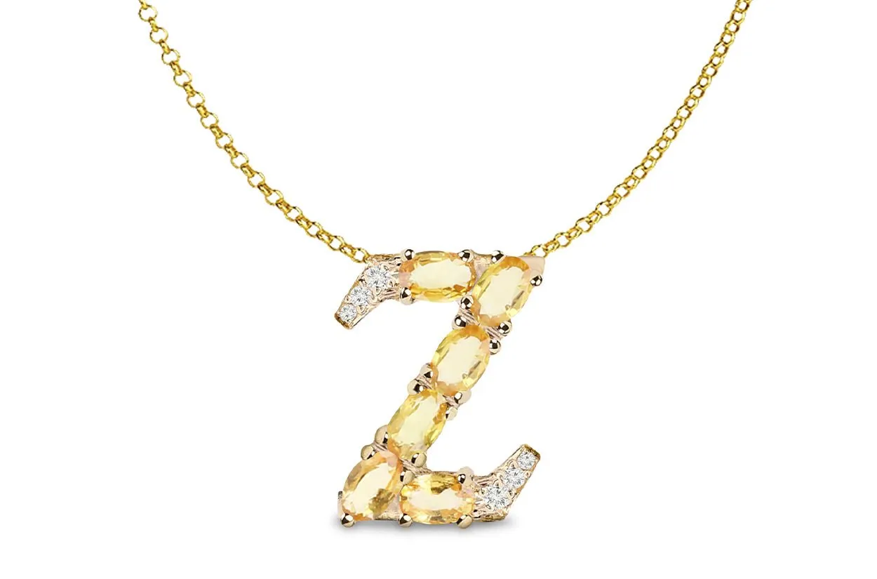 Pendant Letter Z Initial 18kt Gold