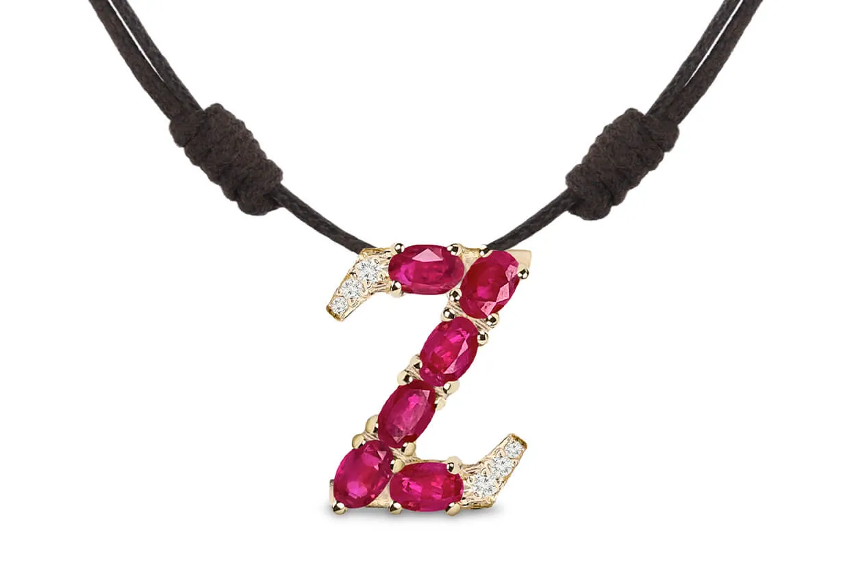 Pendant Letter Z Initial 18kt Gold