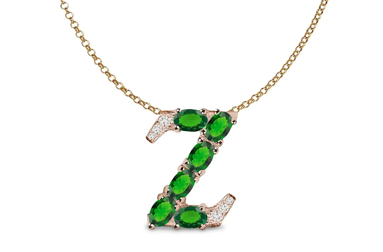 Pendant Letter Z Initial 18kt Gold