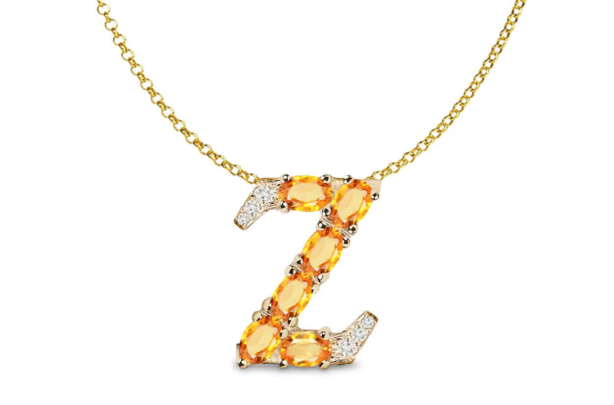 Pendant Letter Z Initial 18kt Gold