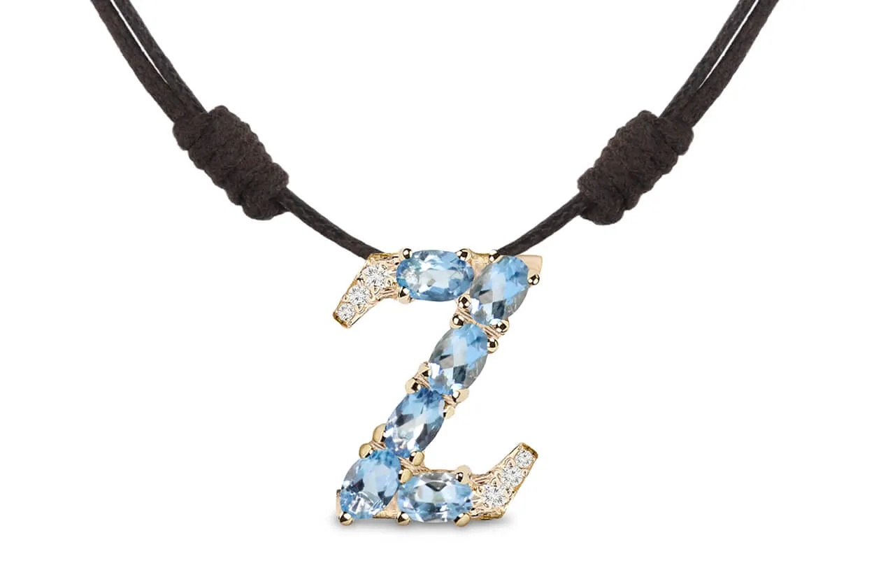 Pendant Letter Z Initial 18kt Gold