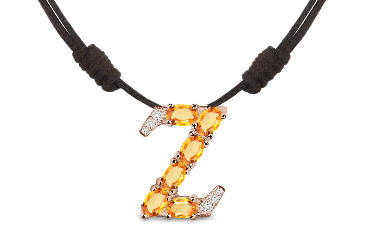 Pendant Letter Z Initial 18kt Gold