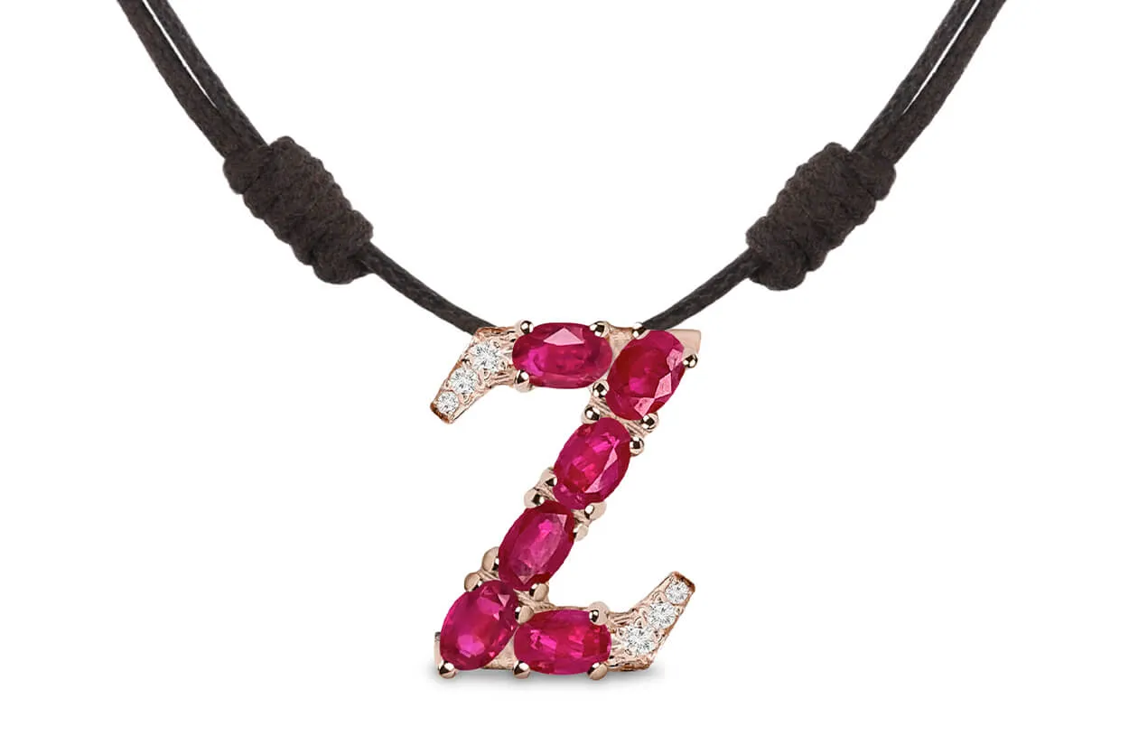 Pendant Letter Z Initial 18kt Gold
