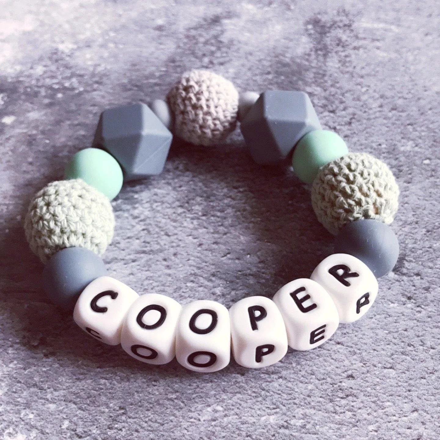 Personalised Silicone Teether without Bow
