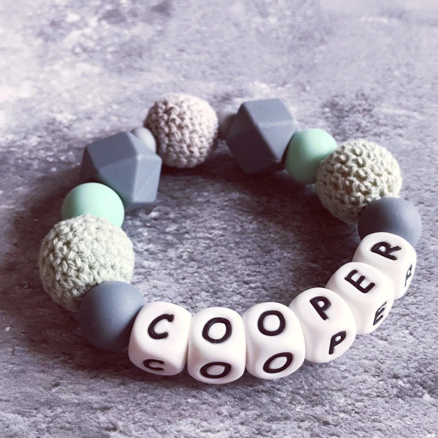 Personalised Silicone Teether without Bow