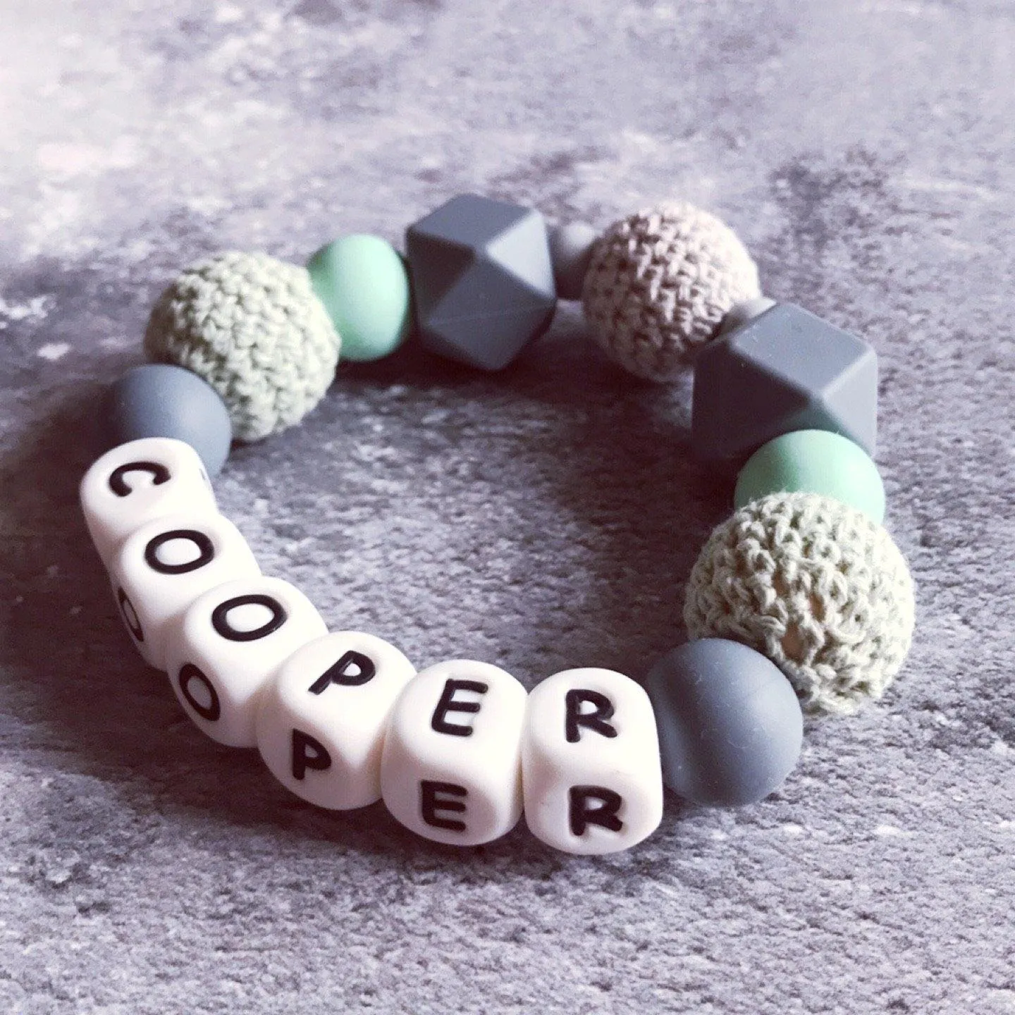 Personalised Silicone Teether without Bow