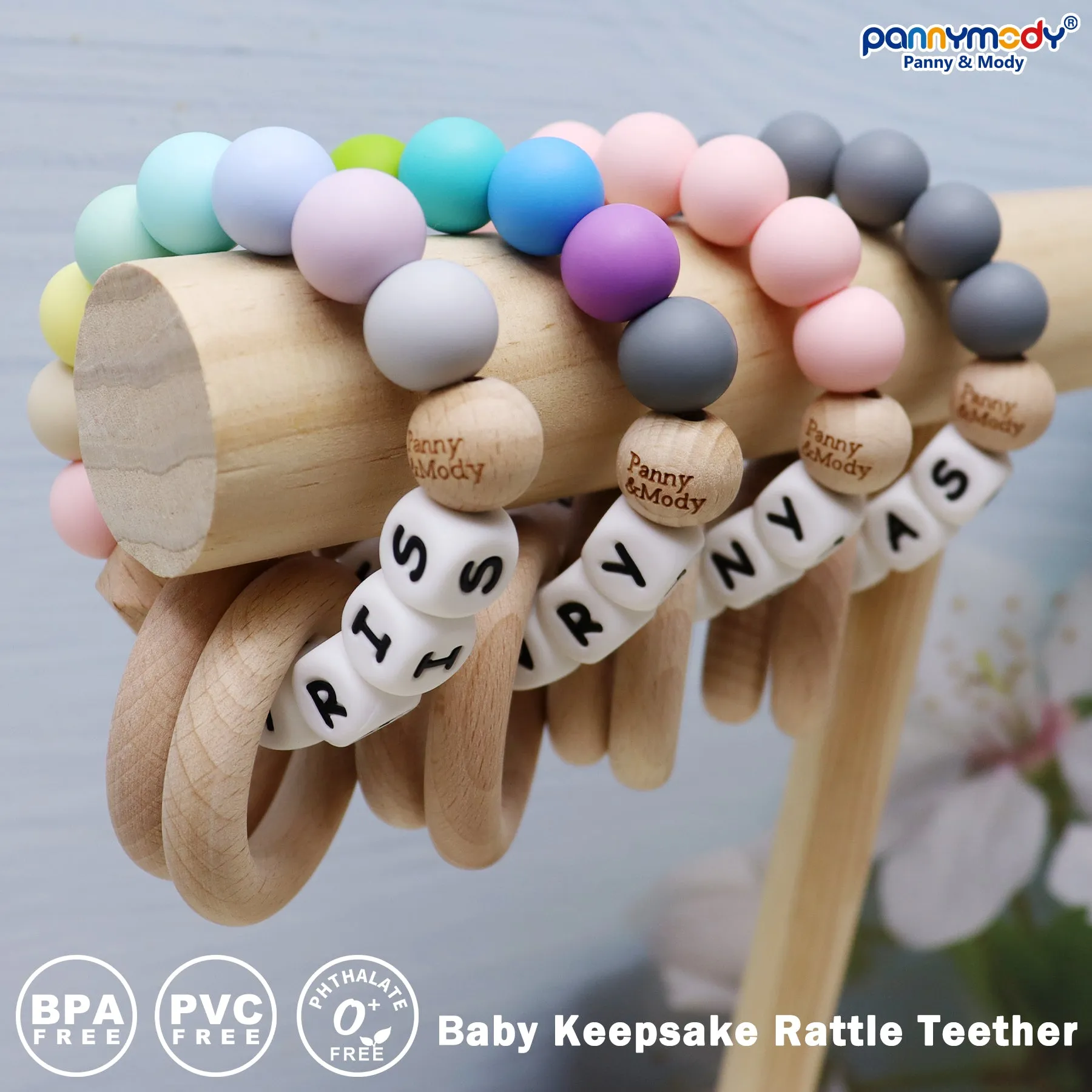 Personalize a Rattle Teether Ring