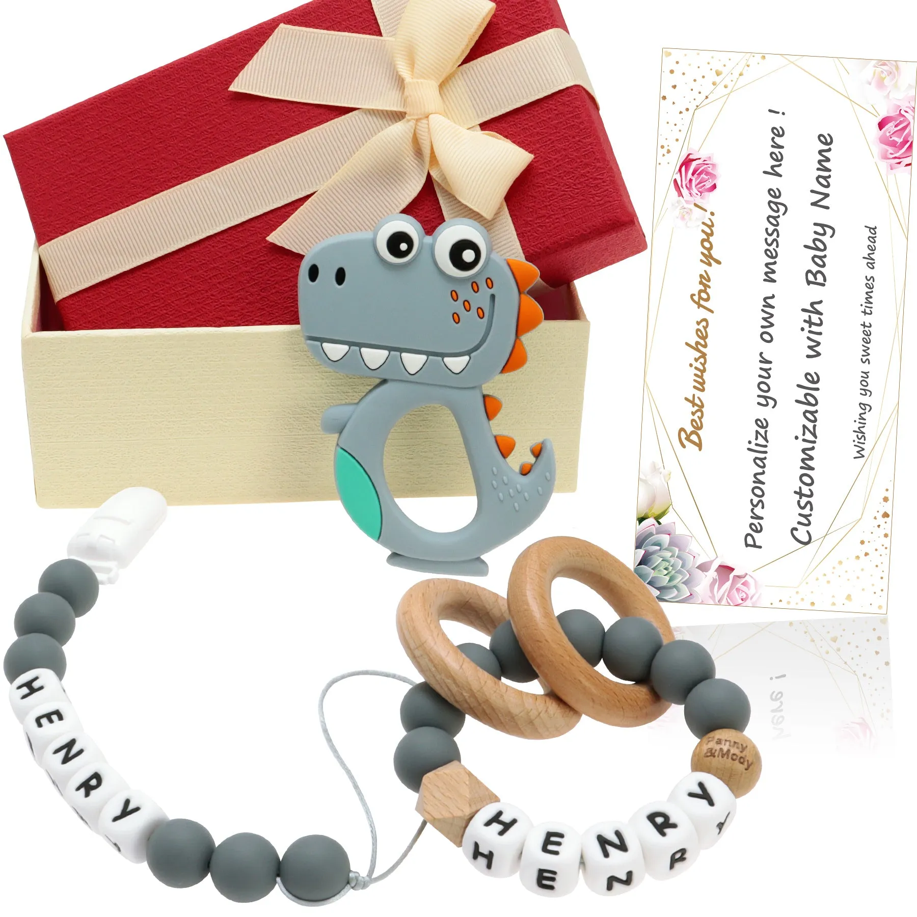 Personalized Baby Gift Sets - Dinosaur