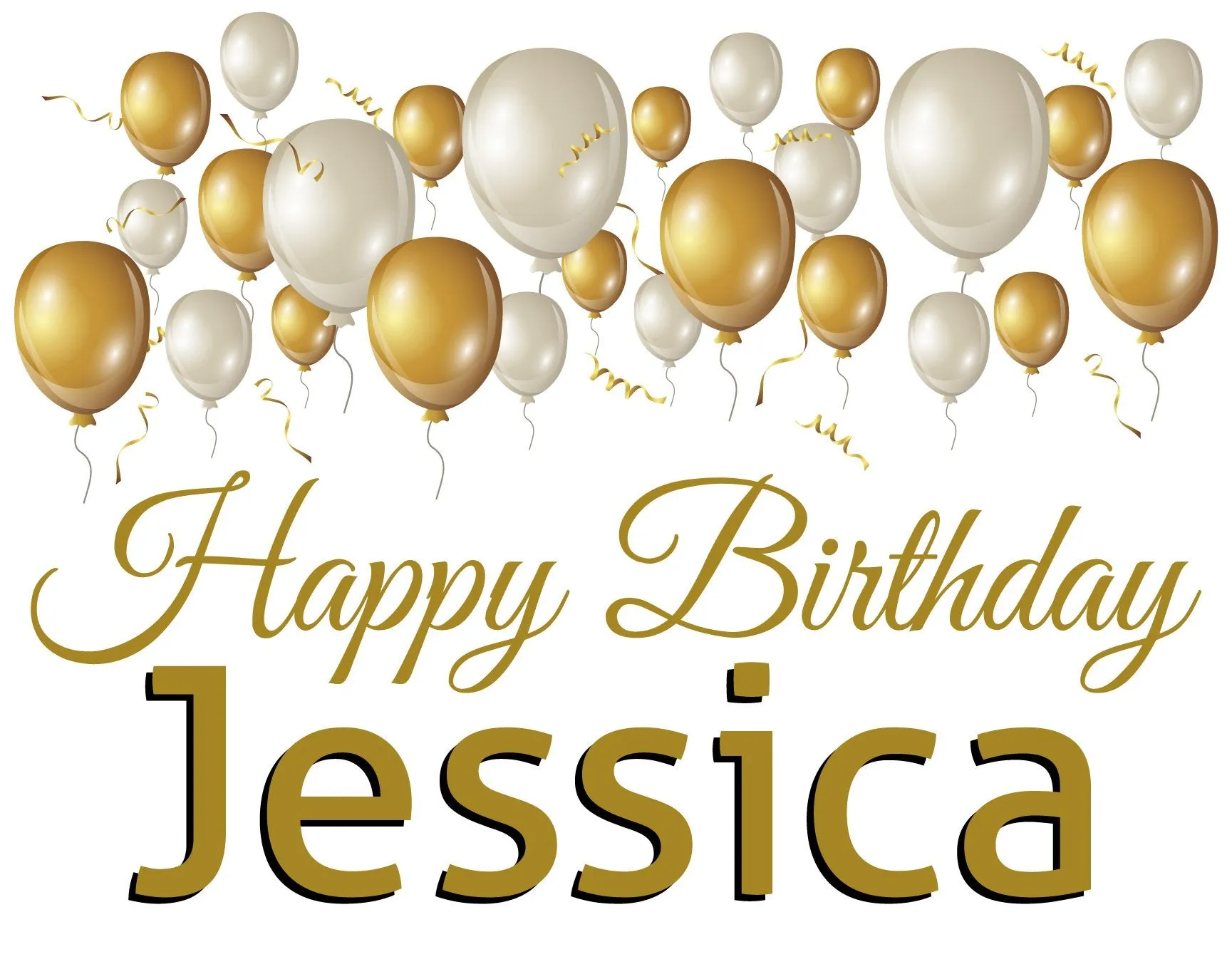 Personalized Happy Birthday Sign with Balloons