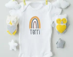 Personalized Rainbow Name Bodysuit