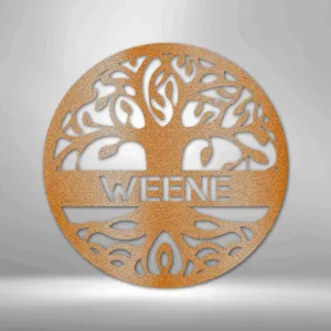 Personalized Tree of Life - Steel Sign