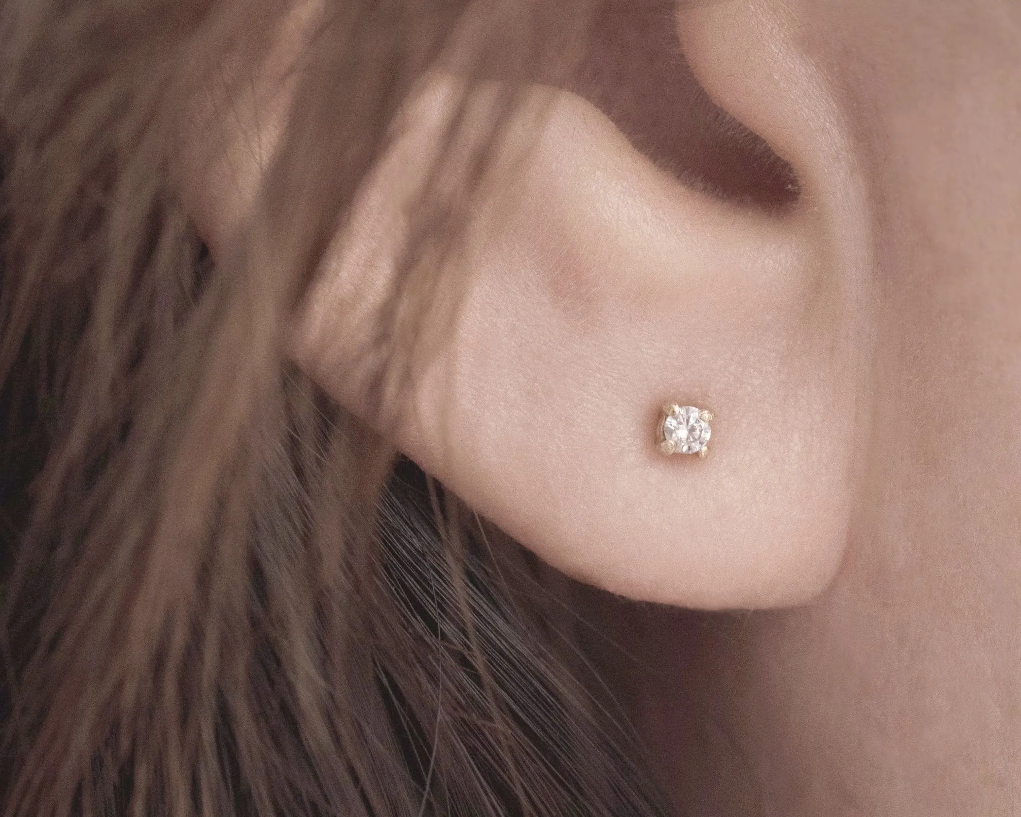 Petite Diamond Stud Earrings