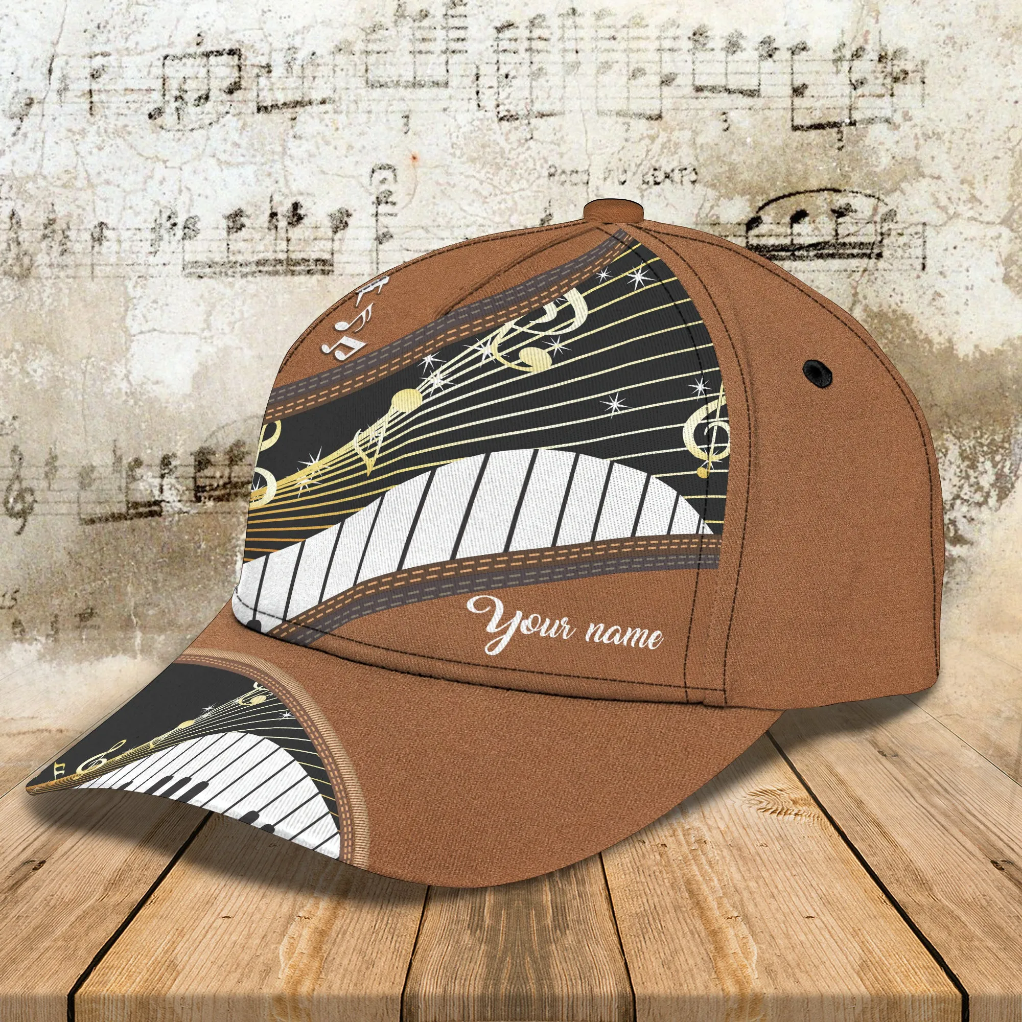 Piano - Personalized Name Cap