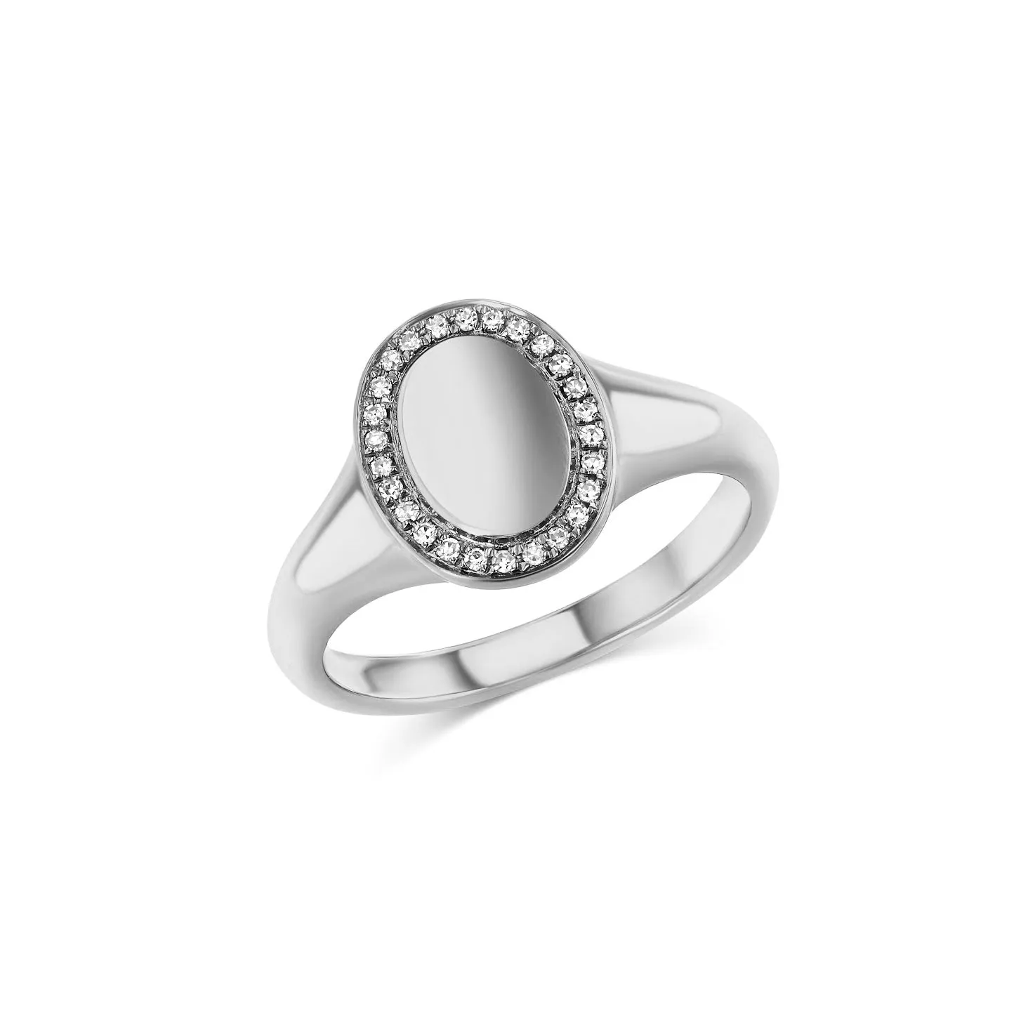 Pinky Initial Signet Ring