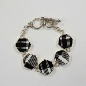 Plaid Hexagon Bracelet