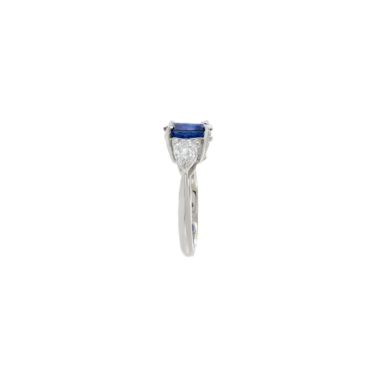 Platinum 3.64CT Ceylon Blue Sapphire and Diamond Ring