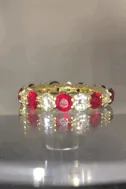 Platinum Ruby & Diamond Eternity Band