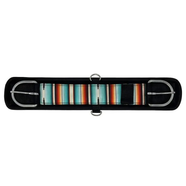 Pony Size Teal Serape Neoprene Bottom Girth/Cinch