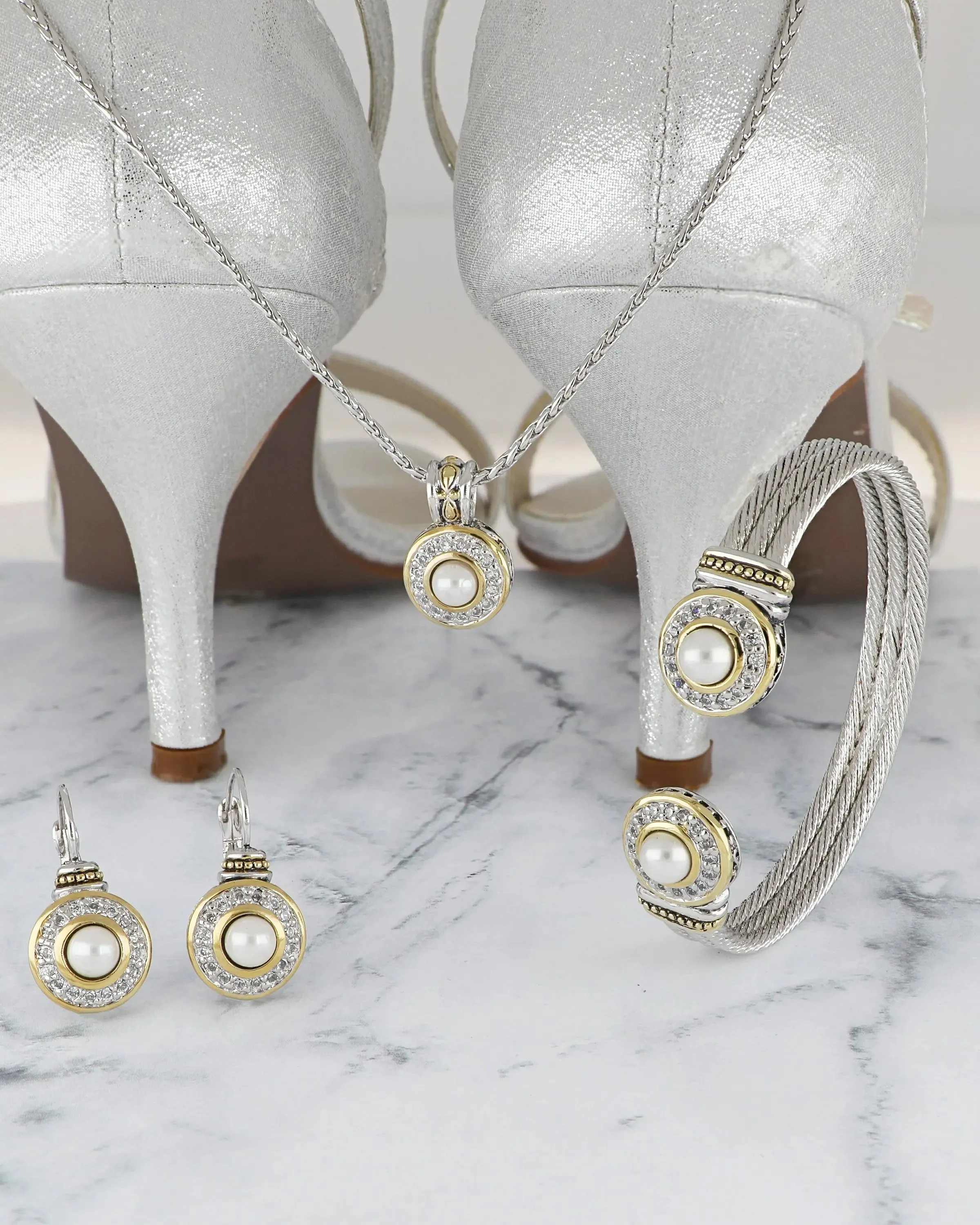Pérola Collection - Pavé Bridal Set
