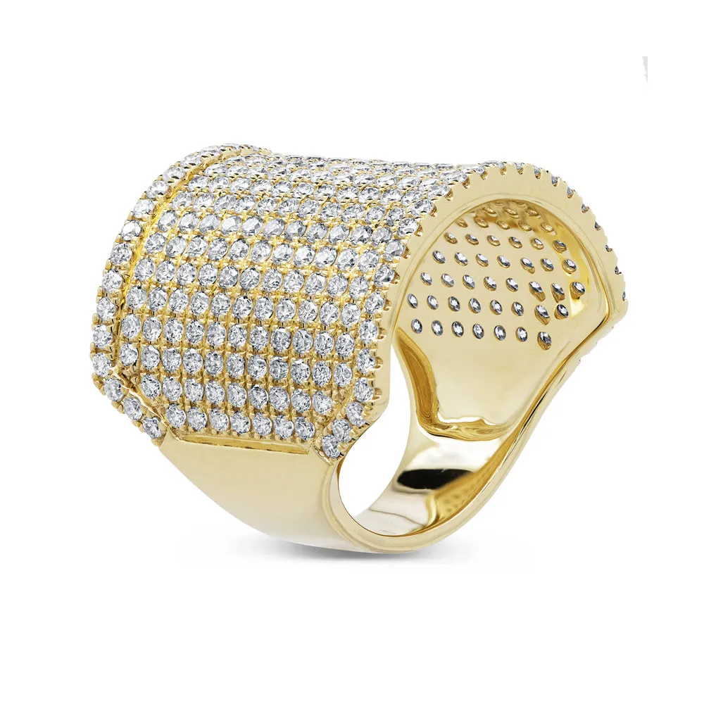 Queen's Shield Pave Diamond Ring